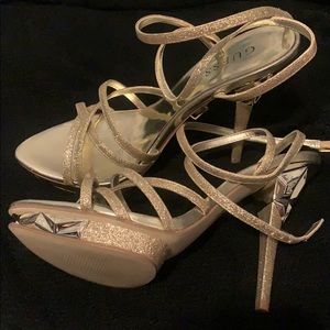 Guess gold heels